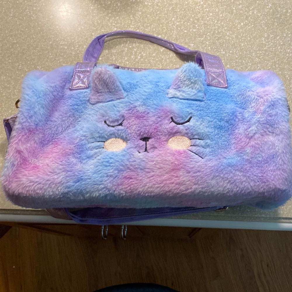 Children furry duffle bag